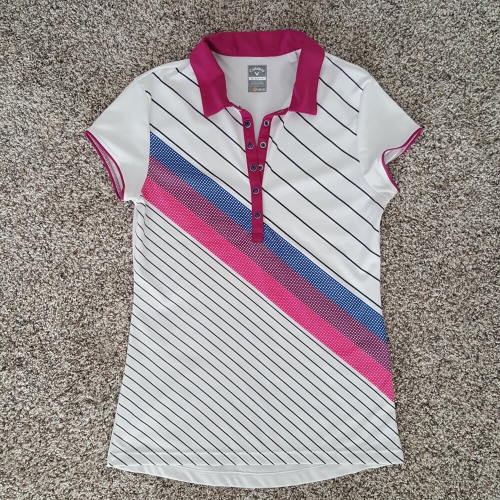 Vintage Callaway Polo Fitted Shirt Golf Tennis Size XS Opti Dri